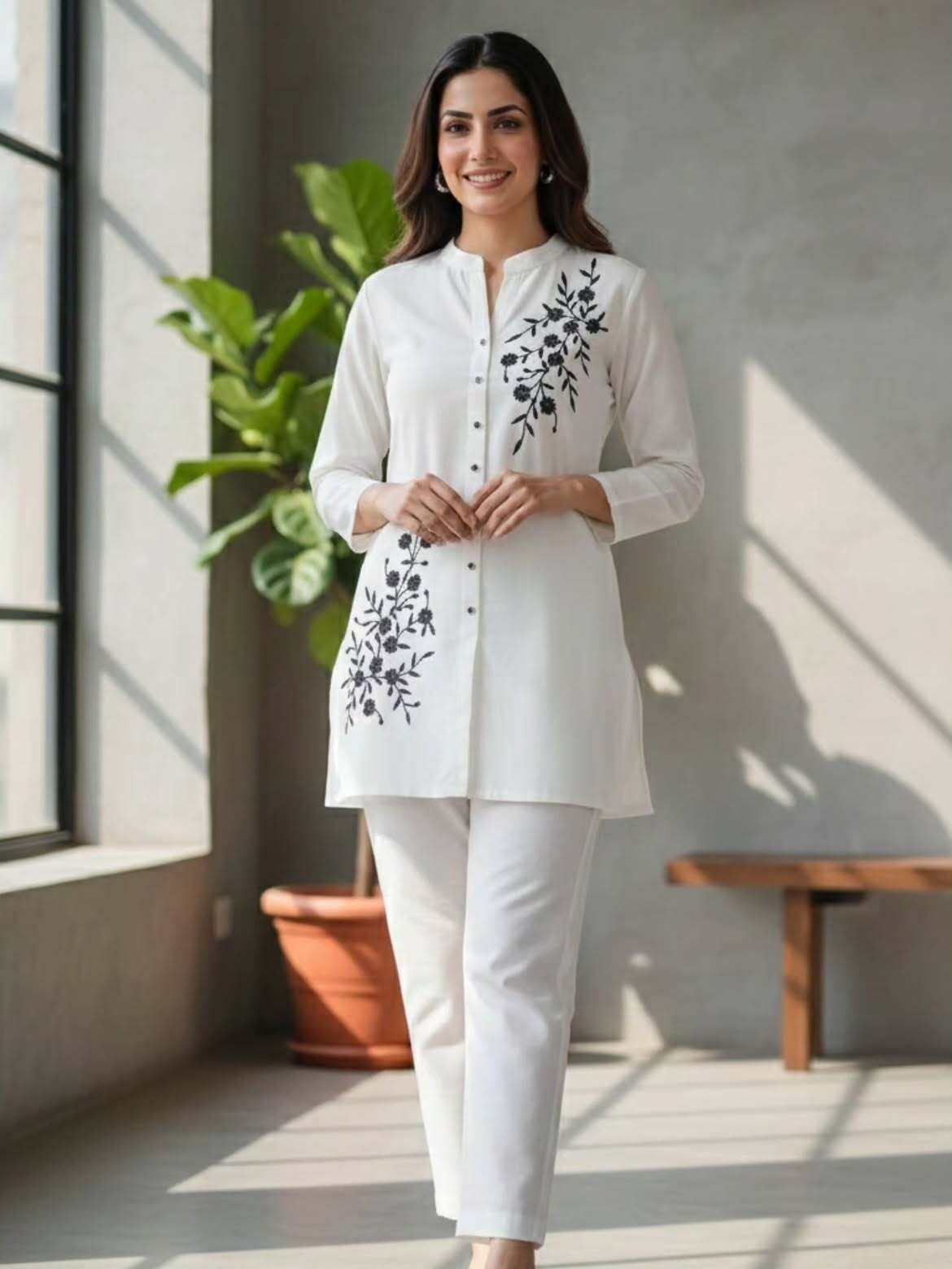 Women's Embroidered Kurta Set with Dupatta | Premium Ethnic Wear | Casual & Festive