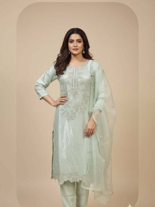 Women's Embroidered Kurta Set with Dupatta | Premium Ethnic Wear | Casual & Festive