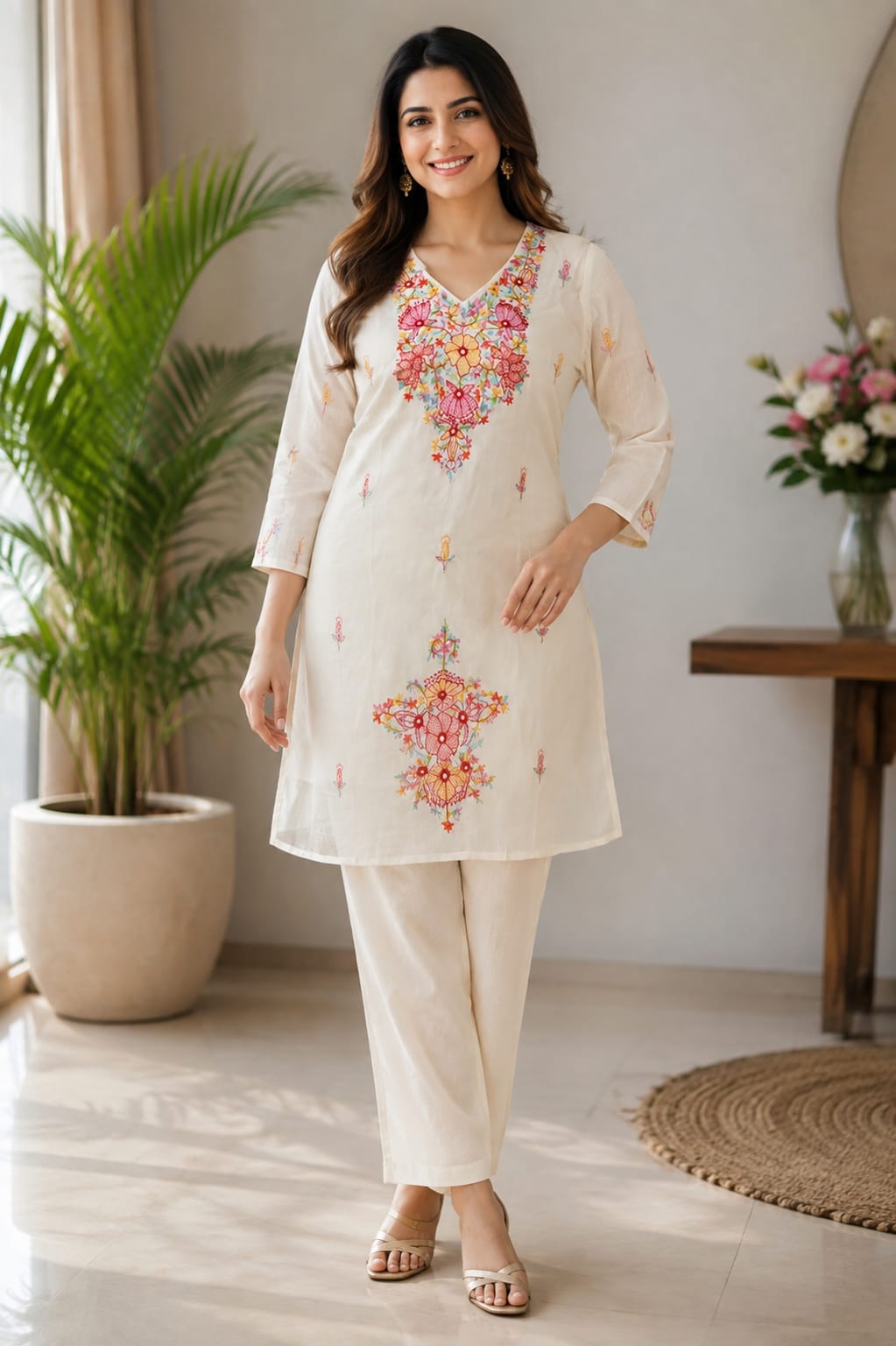 Women's Embroidered Kurta Set with Dupatta | Premium Ethnic Wear | Casual & Festive (Copy) (Copy)